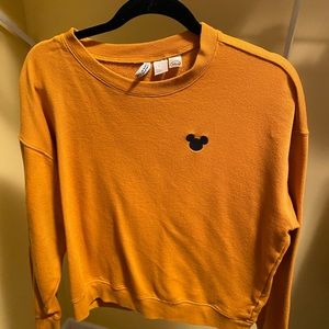 Mickey Mouse Stitched Golden Long Sleeve Tshirt